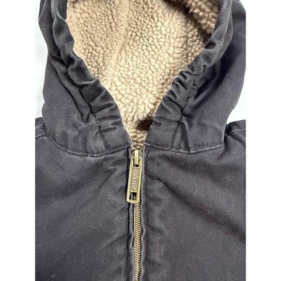 Walls Jacket Youth SMALL Navy Hooded Tough Wear Kidz Grow System Workwear Coat - Picture 6 of 15